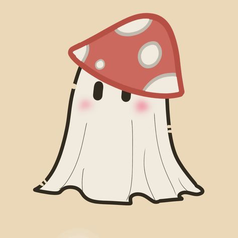 Ghost Pfp, Mushroom Ghost, Ghost