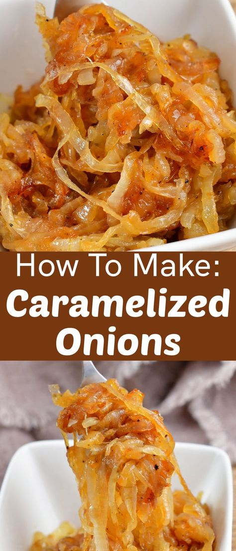 Caramelized Onions are one of the most delicious toppings for sandwiches, burgers, and so many various appetizers. While there are plenty of ways to over or under cook them, true Caramelized Onions are slowly and carefully cooked. That way, the natural sweetness of the onions and that signature caramel color develop the best flavor possible. Slow Cooker Caramelized Onions, How To Carmalize Onions, Caramelized Onions Recipe, Carmelized Onions, The Best Burger, Spend With Pennies, Onion Recipes, Burgers Sandwiches, Sweet Onion