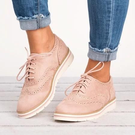 9aa42b31882ec039965f3c4923ce901bdesc52173986ri Women Brogues, Ankle Flats, Oxfords Shoes, Women Platform Shoes, Fashion Shoes Sneakers, Ankle Strap Flats, Sport Shoes Women, Brogue Shoes, Casual Flat Shoes