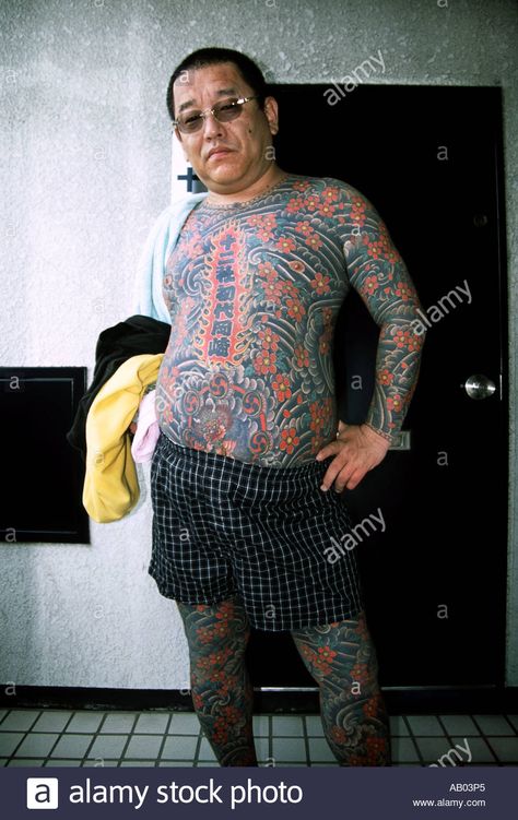 A Japanese man with a full body tattoo or Irezumi tattoo in Tokyo, Japan - Tattoo Full Body Men, Japanese Full Body Tattoo, Full Body Tattoo Man, Japanese Tattoo Art Traditional, Japanese Old Man, Man Full Body, Irezumi Tattoo, Body Tattoo Design, Japanese Man