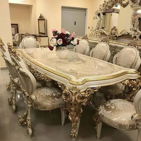 Luxury Dining Tables, Desain Furnitur Modern, Luxury Furniture Living Room, Dream Furniture, Furniture Design Wooden, Dining Room Interiors, Luxury Dining Room, Elegant Dining Room, غرفة ملابس