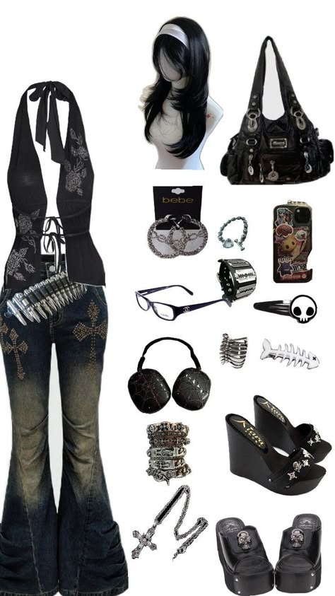 Spooky Season Outfits, Mcbling Fashion, Trashy Outfits, 2000s Fashion Outfits, Estilo Punk, Swaggy Outfits, Mode Inspo, Goth Outfits, Really Cute Outfits