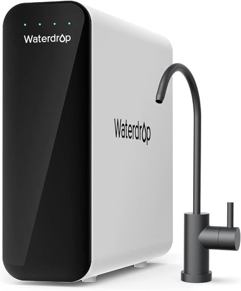 Waterdrop TSU 0.01μm Ultra-Filtration Under Sink Water Filter System, 3-Stage High Capacity, USA Tech, Smart Panel, No Waste Water, 2 Years Lifetime: Amazon.com: Tools & Home Improvement Under Sink Water Filter, Youtuber Dr, Smart Panel, Matte Black Faucet, Sink Water Filter, Water Filter System, Black Faucet, Bathroom Design Trends, Water Drip