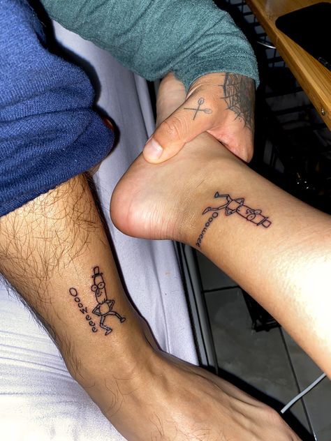 Rick And Morty Couple Tattoos, Rick And Morty Matching Tattoo, Mr Poopybutthole Tattoo, C 137 Tattoo, Rick And Morty Tattoo Ideas, Mr Poopybutthole, Girlfriend Tattoos, Couple Tat, Rick And Morty Tattoo