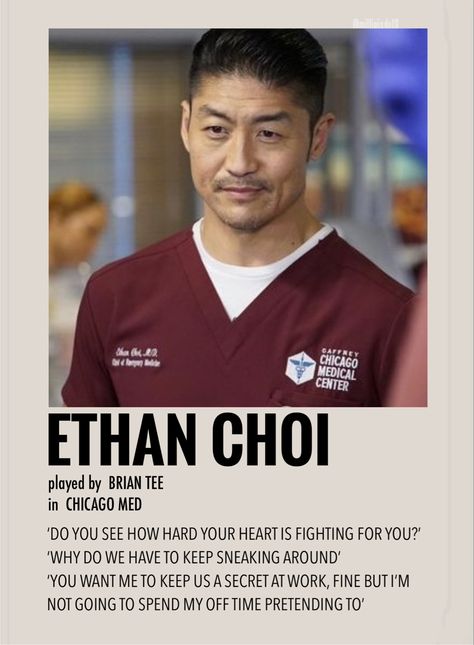 Chicago Med Poster, Chicago Med Characters, Chicago Med Aesthetic, Greys Anatomy Poster, Rachel Dipillo, Ethan Choi, Steven Weber, Brian Tee, Connor Rhodes