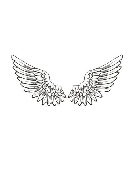 Simple Wings Tattoo Designs, Tattoo Ideas For Hand, Simple Wing Tattoo Designs, Wing Sketch Tattoo, Wing Tattoo Stencil, Tattoo Designs For Men, Men’s Wings Tattoo, Tricep Tattoo Men, Unique Christian Tattoos