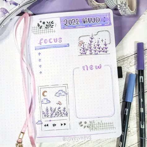 Bujo Purple Theme, Lavender Bullet Journal Theme, Lavender Bujo, Lavender Bullet Journal, Lavender Notebook, Lavender Journal, Ramadan Planner, Journal 2024, Study Apps