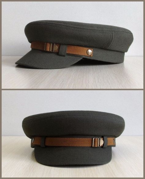 Cap Sewing Pattern, Fiddler Hat, Flat Hat, Hat Patterns To Sew, Flat Hats, Stylish Caps, Cap Patterns, Military Hat, Man Hat