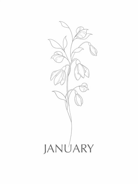 January snowdrop flower tattoo art. #art #aesthetic #january #birthday #birthmonthflower #birthmonthflowertattoo #tattoo #minimalist #linework #lineart #linetattoo #finelinetattoo #fineline #floral #wallartdecor #wallartprints #sketch #pencil #minimalist #snowdrop #snowdroptattoo #flowertattoo #stenciltattoo #tattoodesign #flower #birthdayflower #flowerdrawing #stencil #template #wallart Snowdrop Flower Tattoo, January Birth Flower Tattoo, Aesthetic January, January Snowdrop, Snowdrop Flower, January Crafts, Tattoo Minimalist, January Birthday, Sketch Pencil