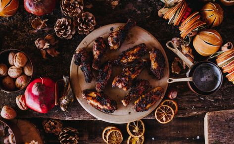 Christmas spiced chicken wings | Pipers Farm Spiced Chicken, Christmas Chicken, Christmas Spices, Chicken Spices, Cranberry Orange, Christmas Cooking, House Smells, Light Recipes, The Tree