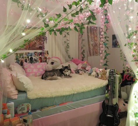 💐 Fairy Room, Indie Room Decor, Dekorasi Kamar Tidur, Pastel Room, Indie Room, Cute Room Ideas, Pretty Room, Dreamy Room, Room Design Bedroom