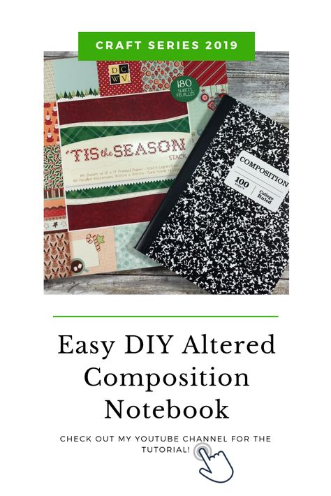 Altered Composition Books Tutorials, Altered Composition Notebooks Ideas, Junk Journal Composition Book, Note Books Ideas, Decorating Composition Notebooks, Composition Notebook Diy, Composition Notebook Planner, Easy Junk Journal, Composition Journal