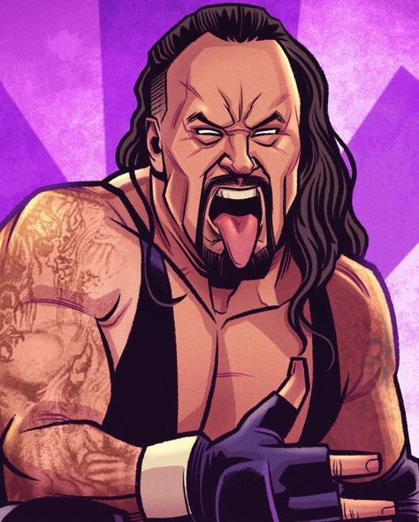 THE UNDERTAKER Luchador Tattoo, Wwe Fanart, Wwe Artwork, Wwf Wrestlers, Undertaker Wwf, Funny Face Drawings, Wwe Art, Raw Wwe, Undertaker Wwe