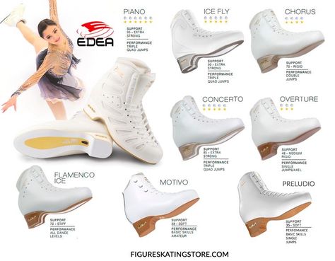 Edea Overture Skates, Edea Piano Skates, Edea Figure Skates, Figure Skating Shoes, Ice Skate Shoes, Professional Ice Skates, Edea Skates, Figure Skating Jumps, Ice Skating Shoes