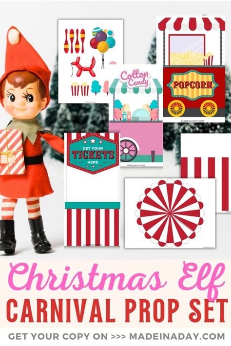 Elf On The Shelf Printables Free, Elf On A Shelf Printables, Elf Printables Free, Farmers Market Birthday Party, Elf Printables, Printable Props, Paper Props, Props Free, Elf On A Shelf