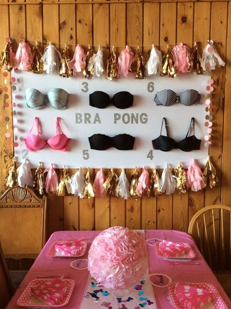 All The Bachelorette Party Ideas You'll Ever Need! Bra Pong, Bachelorette Party Checklist, Bachelorette Party Weekend, Awesome Bachelorette Party, Bachelorette Party Planning, Bridal Bachelorette Party, Bachelorette Games, Lingerie Party, Bachelorette Party Games