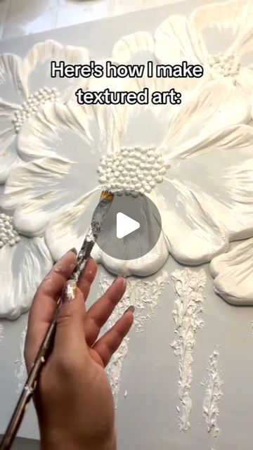 Gesso Art, Texture Painting Techniques, Sculpture Art Projects, Drywall Art, Classroom Christmas, Plaster Crafts, Diy Abstract Canvas Art, Piping Bag, Plaster Wall Art