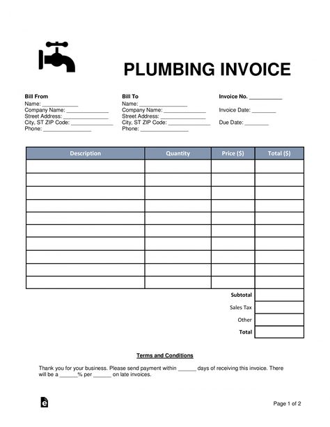 Image of sample free plumbing invoice template word pdf eforms free plumber estimate template pdf. Plumber estimate template, Project scoping and forecasting are a vital tool for just about any small business. The range of your project may want to c... Plumbing Quote, Freelance Invoice, Invoice Sample, Invoice Example, Invoice Template Word, Estimate Template, Bill Template, Receipt Template, Quote Template