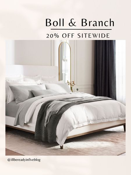 Sage Bed, Most Comfortable Bed Sheets, Boll And Branch, Branch Bed, Grey And White Bedding, Boll & Branch, Most Comfortable Bed, Grey Sheets, Bedding Inspiration