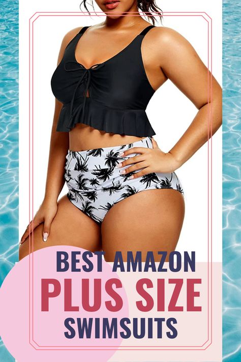 these cute, fun and flirty plus size swimsuits on amazon are perfect for curvy summer outfits! Drag Brunch Outfit Summer, Shein Plus Size Swimwear, Swimsuit Plus Size Flattering, Plus Size Swim Suit, Swimsuits For Plus Size Women, Bathing Suit For Body Type Plus Size, Plus Size Bathing Suits For Women, Best Swimsuit For Body Type, Plus Size Swimwear Big Belly