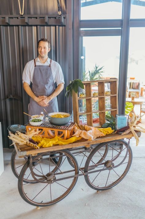 Elote Station Wedding, Street Corn Bar, Mexican Food Station, Elote Bar Set Up, Elote Bar, Elote Cart, Event Food Display, Corn Bar, Chili Bar Party