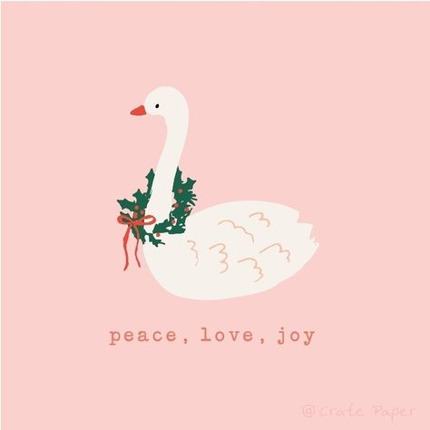 We R Memory Keepers on Instagram: “Wishing you a holidayseason filled with peace, love, and joy! Repost: @cratepaper . . . #craftyquote #christmasquote #christmas #holidays…” Christmas Kids Art, Christmas Swan, Jesus Christ Christmas, Xmas Illustration, Diy Projects Christmas, Christ Christmas, Christmas Whimsy, Xmas Images, Lettering Procreate