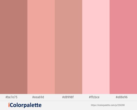 Old Rose Bedroom, Old Rose Color Palette, Pink Scheme, Rose Color Palette, Vintage Caravan Interiors, Old Rose Color, Coral Colour Palette, Rose Bedroom, Pink Color Palette