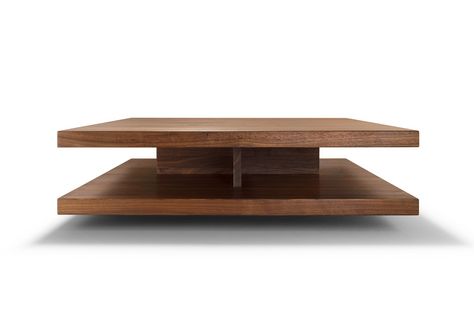 c3 coffee table by TEAM 7 | STYLEPARK Square Wooden Coffee Table, Wooden Coffee Table Designs, Centre Tables, Centre Table Design, Wood And Metal Desk, Industrial Living Room Design, درج السلم, Coffee Table With Wheels, Loose Furniture