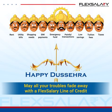 This Dussehra, burn all your financial worries with an instant Line of Credit from FlexSalary. #Dussehra #HappyDussehra #Vijayadashami Ads Creative Advertising Ideas, Advertising Ideas, Line Of Credit, Ads Creative, Creative Advertising, No Worries, Finance, Social Media, Media