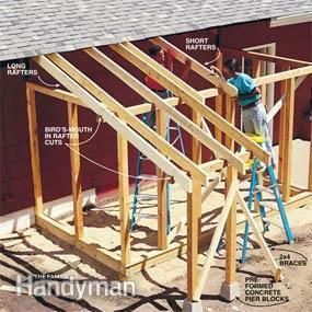 Shed Addition Ideas, Shed Addition, Build A Pergola, Build A Garden, Clutter Solutions, Build Your Own Shed, Shed Construction, Free Shed Plans, Addition Ideas