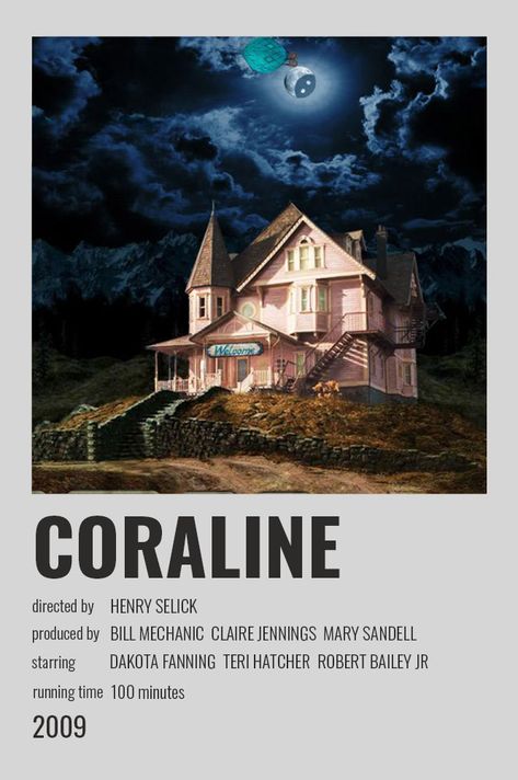 Movie Poster Coraline, Coraline Polaroid Poster, Coraline Minimalist Poster, Coraline Aesthetic Poster, Coraline Poster Vintage, Coraline Movie Poster, Coraline Poster, Coraline Art, Coraline Movie