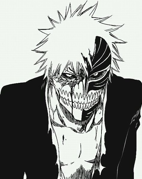 Ichigo Kurosaki, An Anime, Anime Character, Bleach, Black And White, Hair, Anime, White, Black