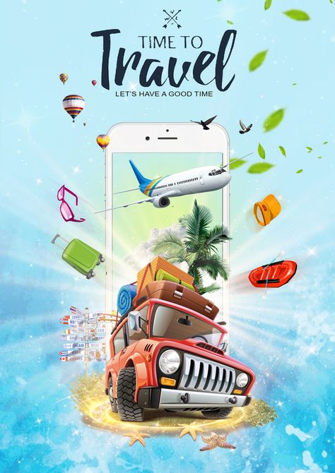 Travel poster set template design with promo text and car tourist in background#pikbest#templates Travel Promotion Design, Tourist Poster Design, Travel And Tourism Poster Design, Tourism Poster Design Graphics, Travel Poster Design Graphics, Travel Banner Design, Tourism Poster Design, Travel Design Poster, Tourist Poster