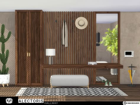 Sims 4 Cas Mods, Mod Furniture, Sims 4 Studio, 4 Characters, Casas The Sims 4, Sims4 Clothes, Sims 4 Cc Packs, Sims 4 Cc Furniture, Modern Hallway