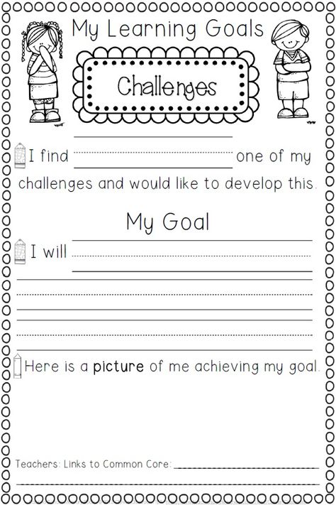 Back to School Memory Book for grades one and two.$ http://www.teacherspayteachers.com/Product/Back-to-School-Memory-Book-38-pages-801332 School Memory Book, Memory Book School, Goal Setting For Students, Visible Learning, Leader In Me, Student Goals, Learning Goals, School Memories, Beginning Of The School Year