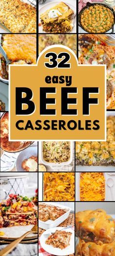 Need easy dinner ideas? Check out these 32 delicious beef casseroles that are perfect for busy weeknights! From cheesy classics to hearty one-pan dishes, these simple beef casserole recipes will have your family asking for seconds. Save this pin for the ultimate comfort food inspiration! casserole recipes | easy casserole recipes | quick casserole recipes | beef casseroles | easy dinner | quick dinner for busy nights | fast dinner Meat Casserole Recipes For Dinner, Quick Dinners With Hamburger Meat, Hamburger Meat Casseroles Dinner Ideas, Beef Party Dishes, Quick Ground Beef Casseroles, Ground Beef Dinner Casserole, Super Easy Dinner Casseroles, Meat Casseroles For A Crowd, Large Casserole Recipes