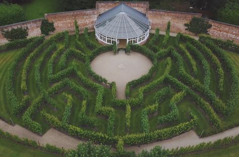 The Fruit Tree Maze at Combermere Abbey surrounds the beautiful Glasshouse which is perfect for a wedding ceremony Venue Questions To Ask, Venue Questions, Combermere Abbey, Wedding Venue Questions, Wedding Cermony, Maze Garden, Garden Theme Wedding, Garden Pavilion, Garden Games