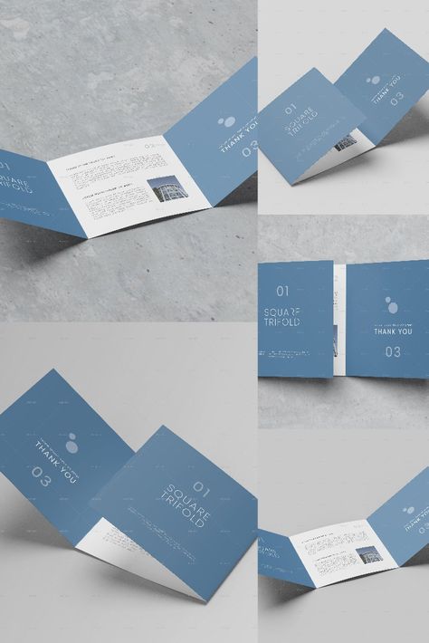 Trifold Square Brochure Mockup Square Trifold Brochure Design, Pamplet Layout Design, Square Trifold Brochure, Brochure Folds, Luxury Brochure, Drawing Architecture, Perspective Drawing Architecture, Brochure Mockup, Trifold Brochure Design