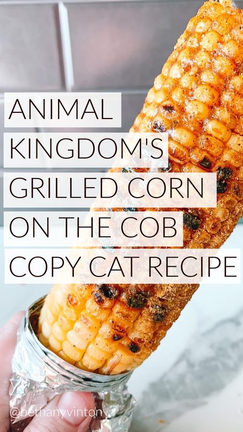 Here's how you make the grilled curry corn on the cob from Disney World's Animal Kingdom. Animal Kingdom Corn, Animal Kingdom Corn On The Cob Recipe, Disney World Recipes Copycat, Disney Park Recipes, Disney World Food Recipes, Disney Recipes Copycat, Curry Corn, Disney World Recipes, Disney Food Recipes