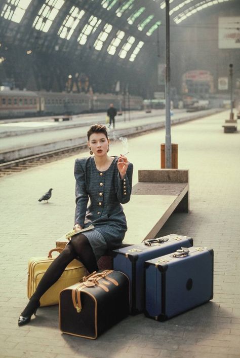 Original Art Color Photography, measuring: 30W x 45H x 0.1D cm, by: Noah Dolinsky (Thailand). Styles: Portraiture, Fine Art. Subject: Women. Keywords: Vintage, Milan, Milano, Film, Italia, Travel, Fashion, Bags, Model, Cinematic, Train Station, Italy. This Color Photography is one of a kind and once sold will no longer be available to purchase. Buy art at Saatchi Art. Berlin Fashion Street, Travel Photoshoot, Vintage Photoshoot, Berlin Fashion, Branding Photoshoot, Art Color, Photography Women, Fashion Photoshoot, Suitcases