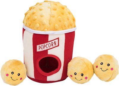 ZippyPaws Burrow Hide & Seek Plush Dog Toy, Popcorn Bucket - Chewy.com Dog Toys For Boredom, Soft Toy Dog, Popcorn Bucket, Dog Puzzles, Interactive Dog Toys, Unique Toys, Plush Dog Toys, Toy Puppies, Puzzle Toys