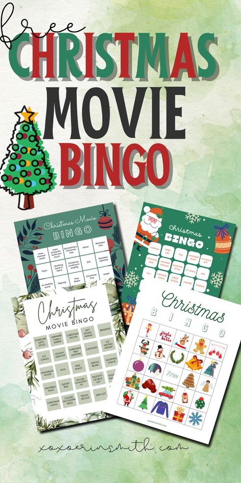 fun collection of free Christmas movie bingo cards to print Christmas Games For Groups, Christmas Movie Bingo, Bingo Printable Free, Free Christmas Movies, Christmas Movie Marathon, Games For Groups, Bingo Free Printable, Movie Bingo, Christmas Bingo Printable