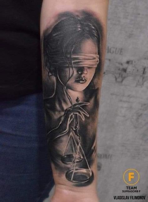 Justice Tattoo, Catrina Tattoo, Libra Tattoo, Girl Face Tattoo, Forarm Tattoos, Scary Tattoos, Inspiration Tattoos, Greek Tattoos, Leg Sleeve Tattoo