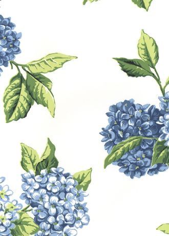 English Bathroom, Multicoloured Wallpaper, Hydrangea Cottage, Hydrangea Pattern, Hydrangea Wallpaper, Thibaut Wallpaper, First Communion Decorations, Blue Flower Wallpaper, Storybook Wedding