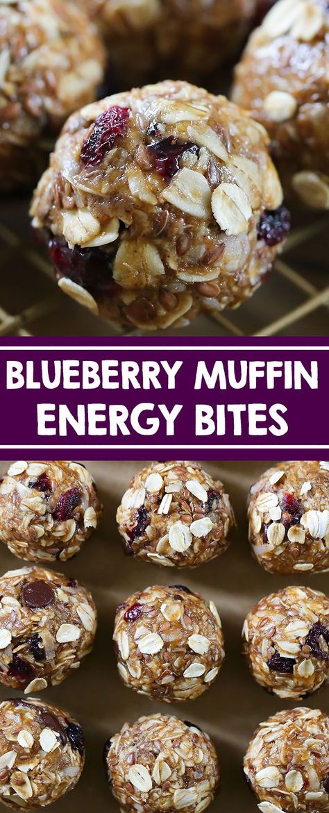 Omit pinchuberry purée & chocolate chips Healthy Blueberry Snacks, Blueberry Breakfast Balls, Power Bites Energy Balls, Healthy Snacks For Groups, Advent Food Ideas, Healthy Snacks To Sell, Healthy Recipes With Blueberries, Recipes Using Dried Blueberries, Dried Blueberry Recipes