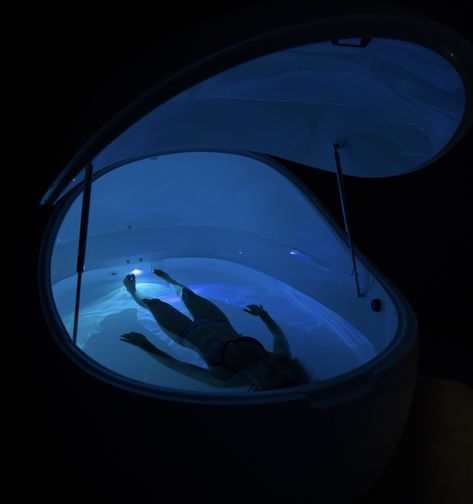 Float Tank Aesthetic, Float Therapy Aesthetic, Floating In Water Aesthetic, Floating Therapy, Pandora Room, Floating Aesthetic, Flotation Therapy, Float House, Health Architecture