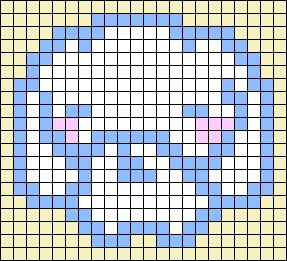 Alpha pattern #168476 | BraceletBook Crochet Alpha Pattern Sanrio, Sanrio Blushing, Cinnamoroll Alpha Pattern, Sanrio Alpha Pattern, Pixelated Art, Graph Art, Perler Pattern, Crochet Grid, Graph Crochet