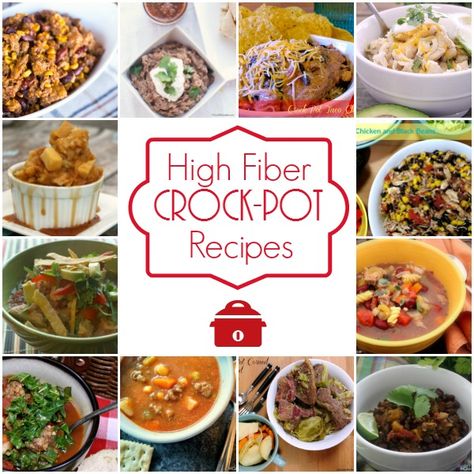 High Fiber Crock-Pot Recipes - Are you looking for recipes for your slow cooker that are delicious and high fiber? Well, we have you covered! We have over 20 easy High-Fiber Crock-Pot Recipes to help you plan your meals, desserts, snacks and more! | CrockPotLadies.com High Fiber Meal Plan, High Fiber Dinner, Diy Easy Recipes, Desserts Snacks, Crockpot Recipe, Fiber Diet, High Fiber Diet, High Fiber Foods, Healthy Eating For Kids