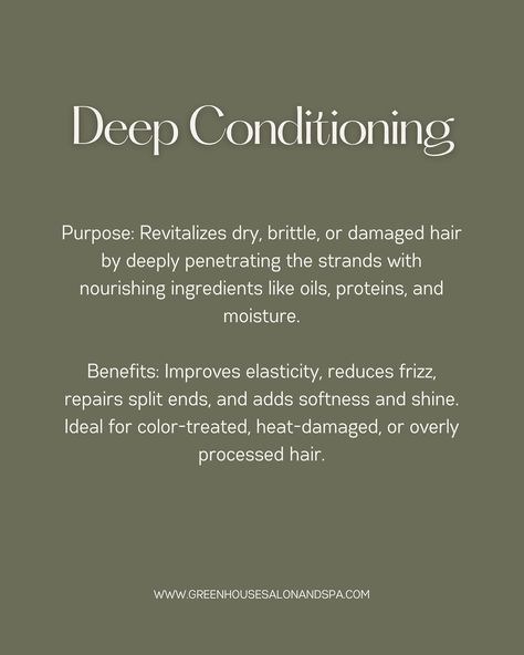 Deep conditioning and scalp treatments both play crucial roles in achieving healthy hair, but they serve different purposes. Here’s how they differ: Both treatments are key to achieving optimal hair health, but while deep conditioning restores the hair’s beauty, scalp treatments ensure the foundation (your scalp) is healthy, which is vital for growth and overall hair vitality. The Greenhouse Salon + Head Spa⁠ Hair Care, Skin Care + Head Spa⁠ 📍 300 E Blackstock Rd Suite C, Spartanburg SC 29... Scalp Analysis, Scalp Spa, Sebum Buildup On Scalp, Massage Hair Growth Scalp, Clean Scalp Build Up, Salon Marketing Social Media, Hair Care Business, Hair Salon Marketing, Deep Conditioning Hair