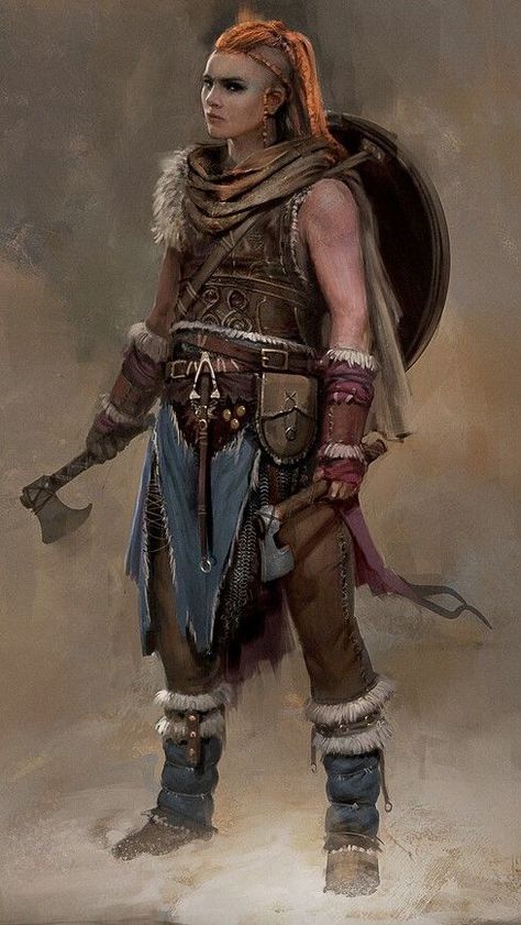 Pathfinder Rpg Characters, Viking Warrior Woman, Norse People, Viking Character, Elder Scrolls Art, Norse Myth, Viking Woman, Viking Warrior, Fantasy Armor